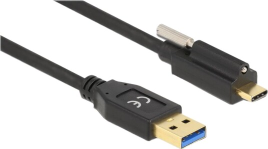 Delock Usb-Kabel Usb-Type A Hann Til 24 Pin Usb-C Hann Skrubar Usb 3.2 Gen 1 3 A 2 M Svart
