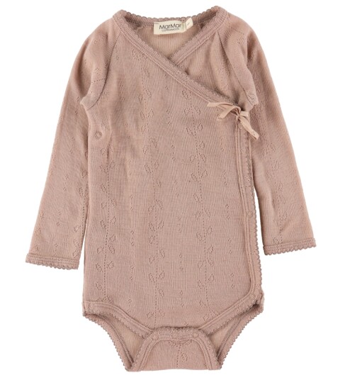 MarMar Omslagsbody L/æ Belita Ull Brent Rose MarMar 74 Langermet Body Rosa