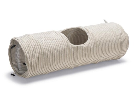 Designed By Lotte Tunnel Til Katt I Ribbestoff Grå 75Cm