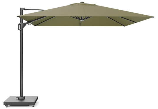 Platinum Sun & Shade Challenger T² parasoll Anthracite/lush green exkl. parasollfot 3 x 3 m Grønn