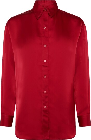 Lauren Ralph Lauren Shirt Wt Charm Wvn Shirt RALPH RED L