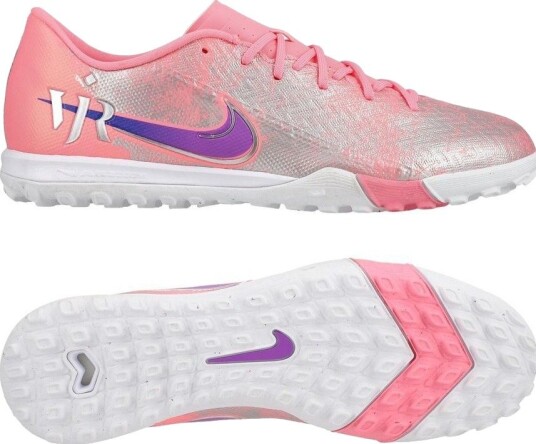 Nike Air Zoom Mercurial Vapor 16 Academy TF Vini Jr. Personal Edition   Rosa/Blå   Turf (TF) størrelse 44½