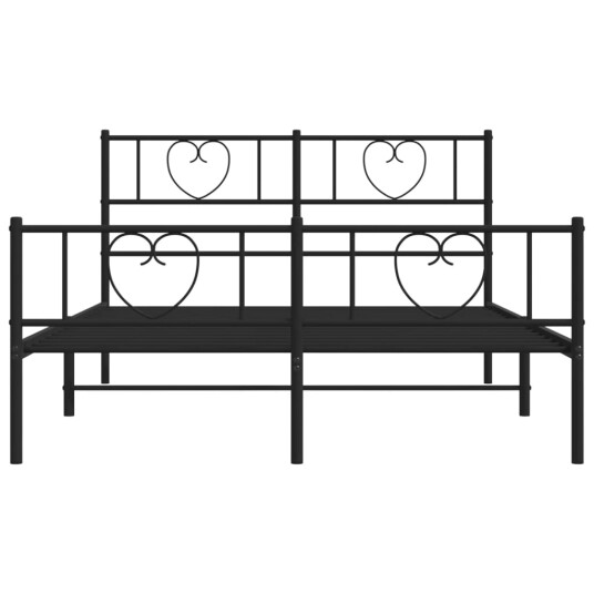  Sengeramme i metall uten madrass med fotgavl svart 160x200 cm 8721012048430