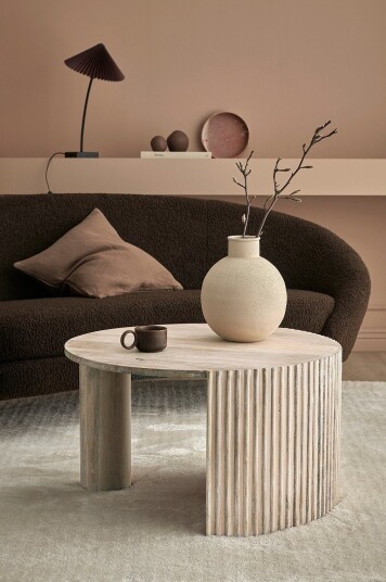 Ellos Home Sofabord Bisselina diameter 80 cm Natur