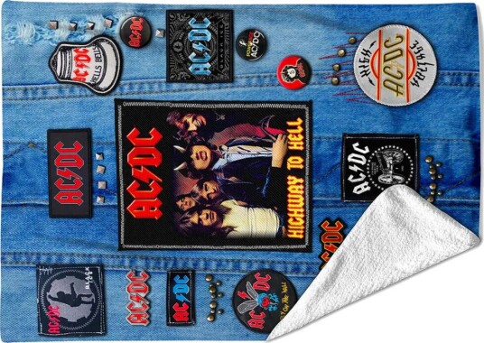 Rocksax AC/DC Battle Vest Sherpa Fleece Blanket 60 in x 80 in 78899342