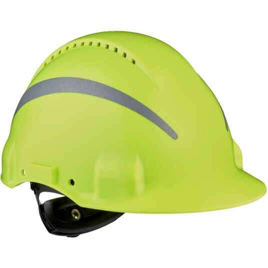 3M G3000 Vernehjelm med reflekser Hi-viz, Hodebeskyttelse 3M G3000 Vernehjelm med reflekser Hi-viz, Hodebeskyttelse