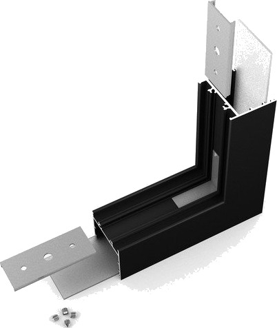 Topmet Profilsamler VARIO30 02 270DEG opp / ned svart eloksert