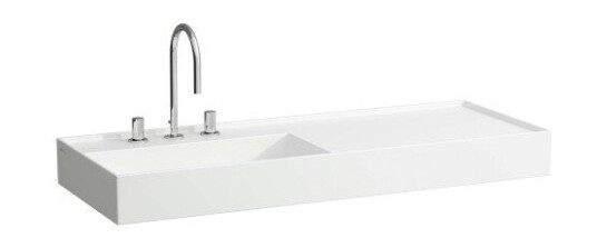 Kartell Laufen servant, 120x46 cm, venstre, hvit