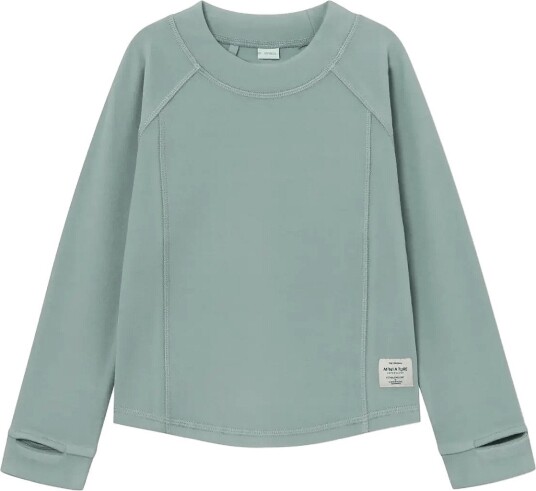 MINI A TURE Matlenie Light Fleece Ls T-Shirt. Grs - CHINOIS GREEN - 2Y/92