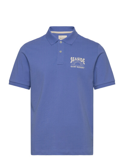 GANT Graphic Ss Polo - Blue - S