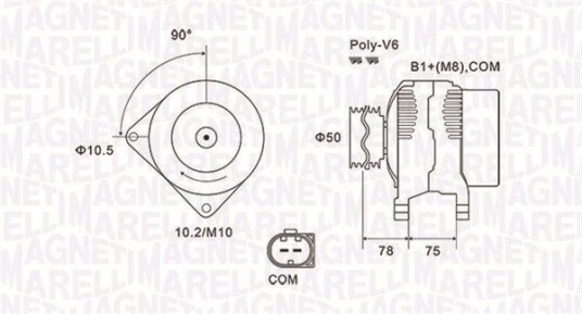 Dynamo MAGNETI MARELLI 063731825010 Dynamo MAGNETI MARELLI 063731825010
