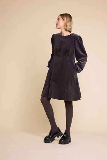 Line Of Oslo MILLER SHORT CORD DRESS ANTRACITE