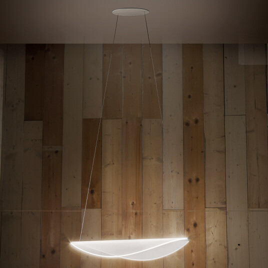Stilnovo Diphy LED hengelampe 76 cm DALI Stue 52 Hvit