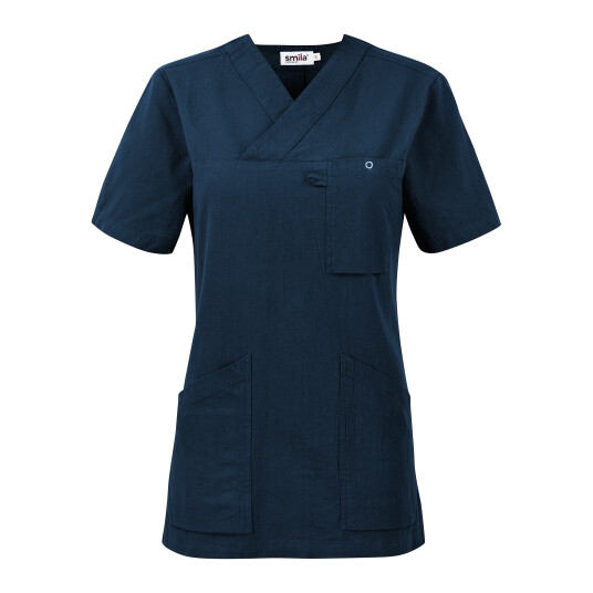 Smila Workwear dame Carin bluse marineblå 1 stk SBG-77802-28 3XL