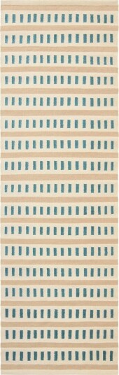 Ladakh Ullteppe 80x250 cm Off white / Sky Blue / Lys Beige