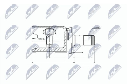 Nty Drivknute drivaksel NTY NPW BM 032