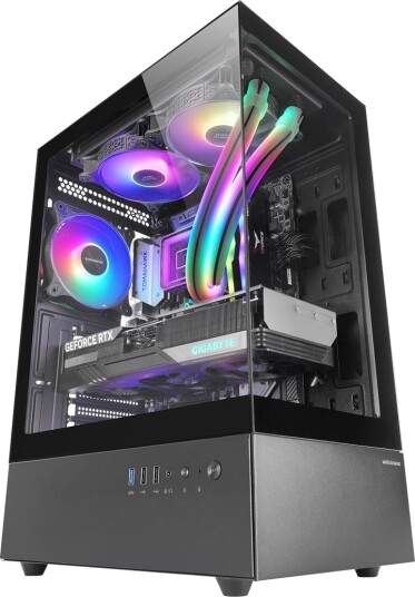 Mars Gaming MC-XO Midi Tower ATX mATX Mini-ITX 1x120mm vifte Sort Mars Gaming MC-XO Midi Tower ATX mATX Mini-ITX 1x120mm vifte Sort