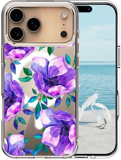 EIDERWOOD iPhone 17 Pro Hybrid Plast Deksel – MagSafe-kompatibelt – Fargerike Blomster