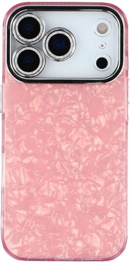 EIDERWOOD iPhone 17 Pro Hybrid Plast Deksel m. Innebygd Kameralinsebeskyttelse   Perlemorsmønster / Rosa