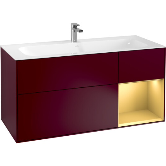 VILLEROY & BOCH FINION SERVANTSKAP 120 PEON MATT LAKK M/LYS HØYRESTILT MATT GULL HYLLE