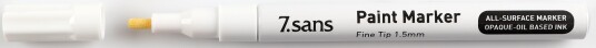Merkepenn 7sans lakk 1,5mm hvit