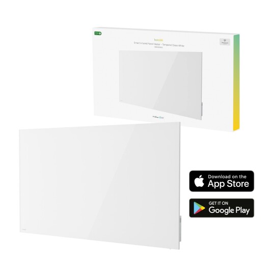 Hombli Smart IR Glass Heatpanel 600W White