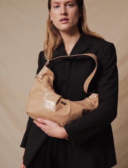 Adax Milano Shoulder Bag Pascale   Beige   