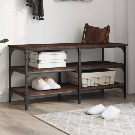  Skobenk brun eik 100x38,5x49 cm konstruert tre 8721012340985