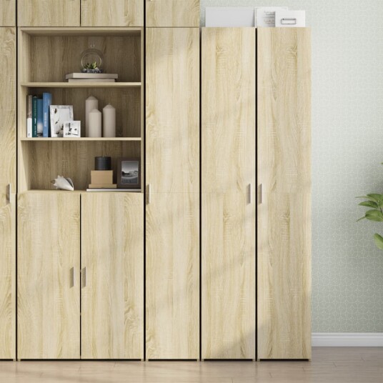 Hylle sonoma eik 30x42,5x185 cm konstruert tre