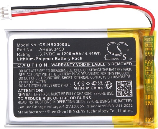 Batteri til HyperX Cloud III trådløst spillhodesett etc