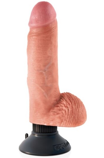 King Cock Vibrating Cock With Balls 18 cm