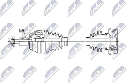 Nty Drivaksel NTY NPW AU 107 Nty Drivaksel NTY NPW AU 107