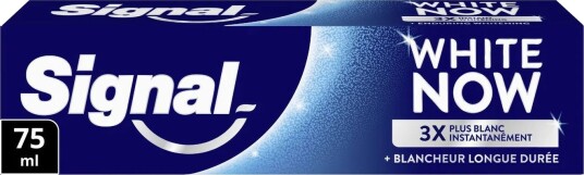 SIGNAL White Now Original Whitening Tannkrem 75 ml 3X Øyeblikkelig Whitening Effekt