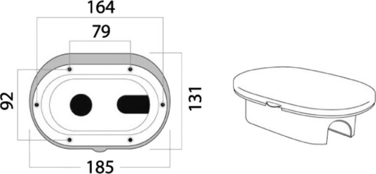 Osculati Oval Dusjboks Forkrommet PVC-slange 4m Bulk 10-pakning