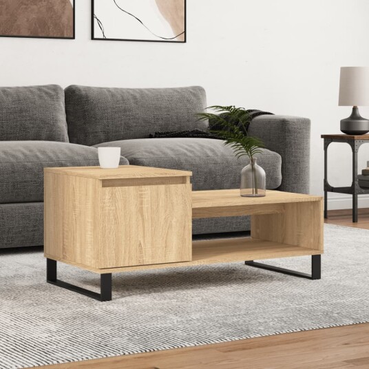 Salongbord sonoma eik 100x50x45 cm konstruert tre 8721012111509