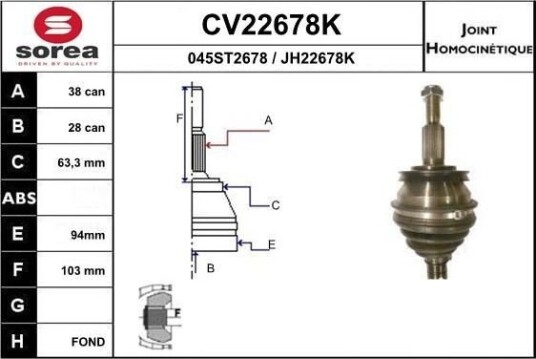 Drivledd EAI CV22678K Drivledd EAI CV22678K