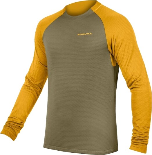 Endura SingleTrack crew fleece sykkeltrøye tweed green herre