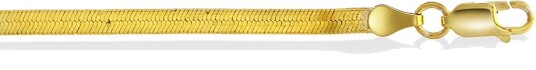 Pan Jewelry Slangekjede i 925 forgylt sølv 3,4 mm 45 cm