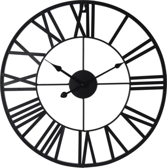 H&S Collection Veggklokke romertall svart 8720573508407