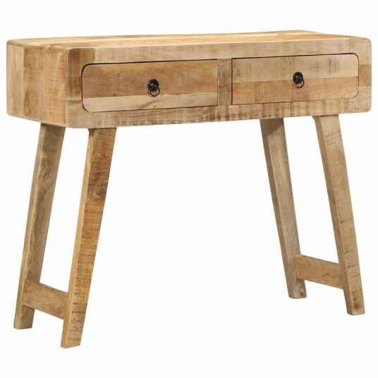 Konsollbord 90x32x75 cm grovt heltre mangotre