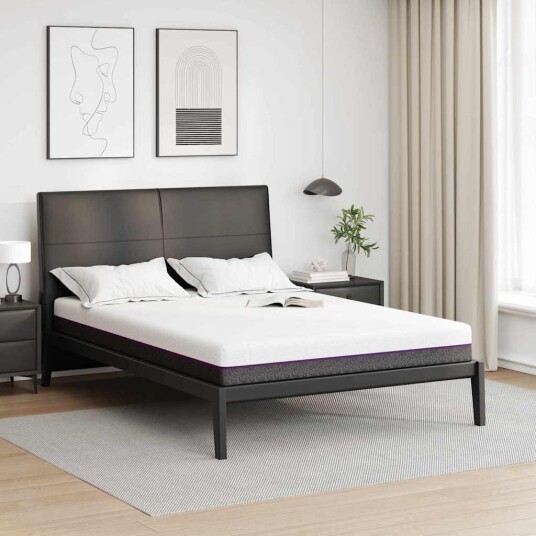 vidaXL Madrass i minneskum Medium 160 x 200 cm Hvit og Grå