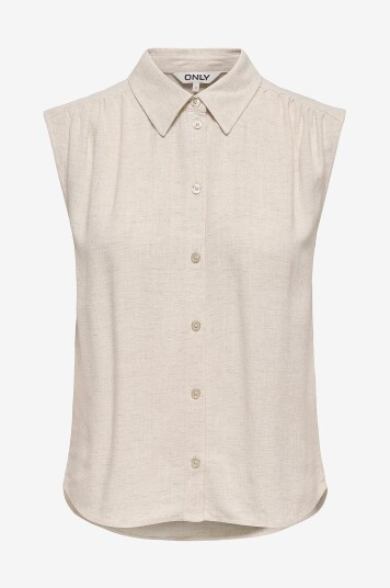 Only Carmakoma Skjorte carSiesta S/L Linen BL Grå
