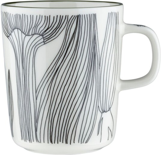Marimekko Kukat Puhkeavat krus 25 cl White forest green black