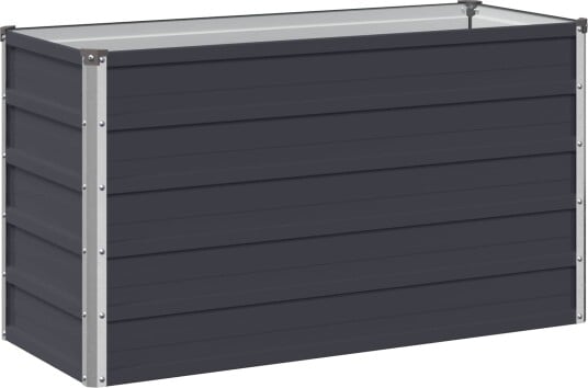 vidaXL Hevet Hagebed Antrasitt 100 x 40 x 55 cm kaldvalset stål