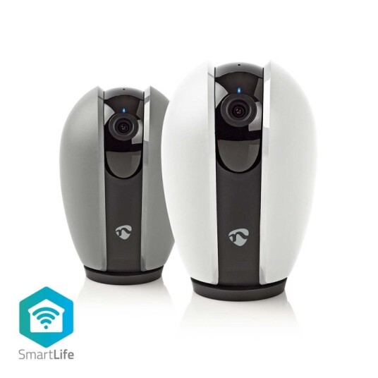 Nedis SmartLife Wi-Fi Innendørs Overvåkningskamera 1080p Hvit Mørk Grå Nedis SmartLife Wi-Fi Innendørs Overvåkningskamera 1080p Hvit Mørk Grå