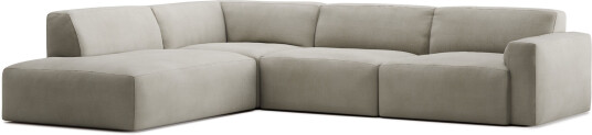 No Ga - Brick 4-Seater Corner Open End Left Shadow Khaki Sofaer Grå