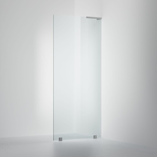 INR Iconic Nordic Rooms Dusjvegg ARC 20 Original Skjermvegg Standardmål Brushed Stainless / 90cm Høyre Klart Glass