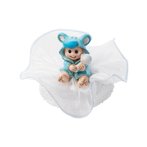 Kaketopp Blå Baby Med Leke