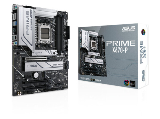 ASUS PRIME X670-P Hovedkort - AMD X670 - AMD AM5 socket - DDR5 RAM - ATX