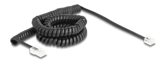 Delock Telefonkabel / Spiralkabel Rj11 Stecker Til Rj45 Stecker Schwarz 5 M